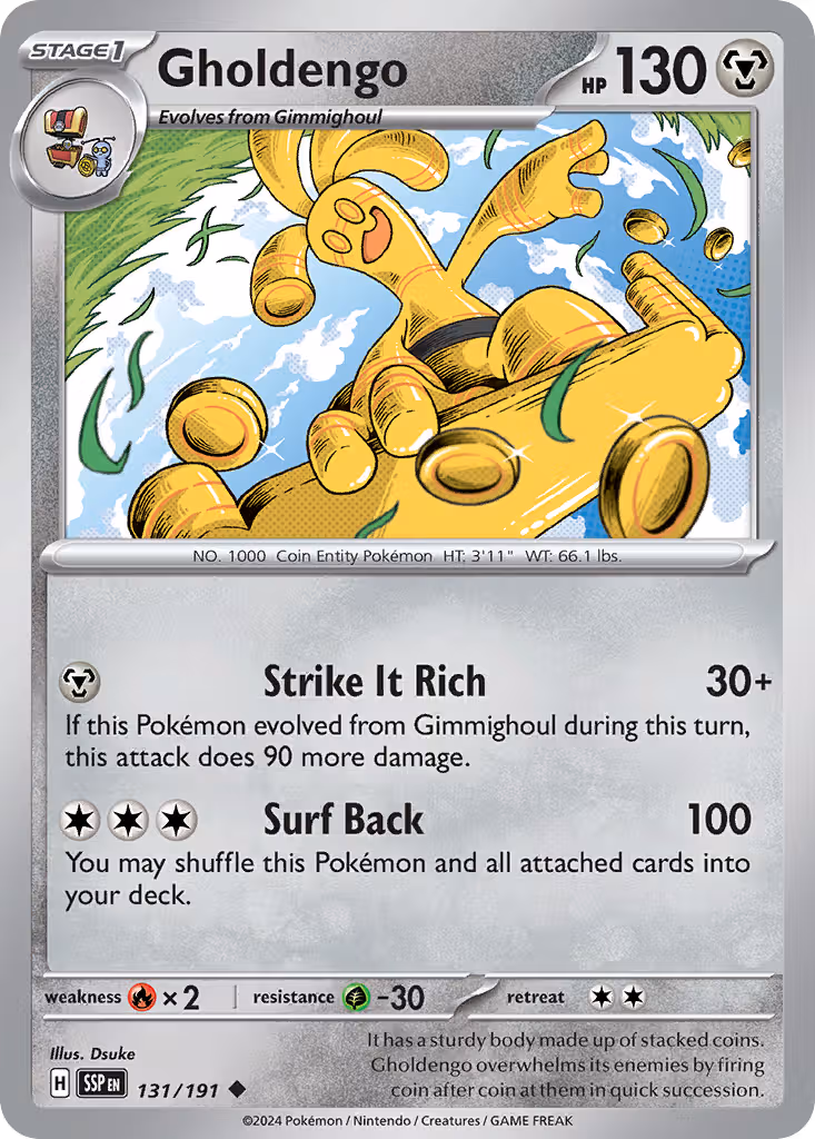 Gholdengo 131/191 Pokemon card