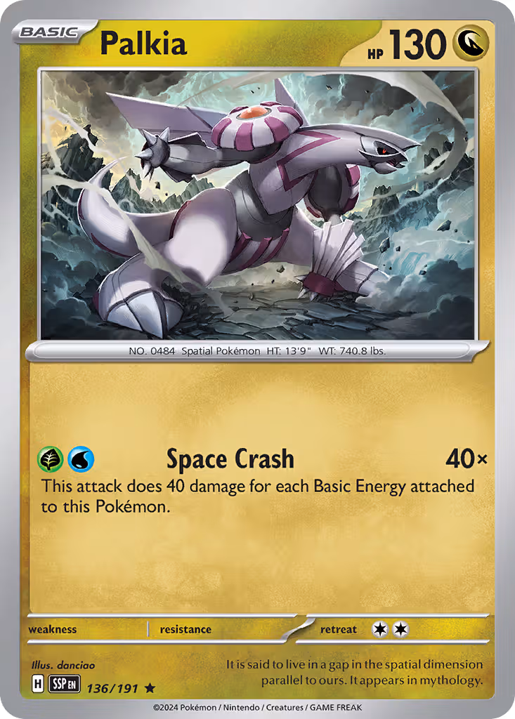 Palkia 136/191 Pokemon card