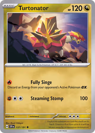 Turtonator 137/191 Pokemon card