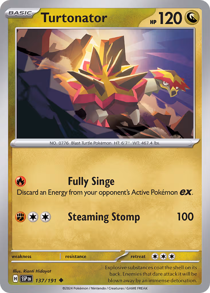 Turtonator 137/191 Pokemon card