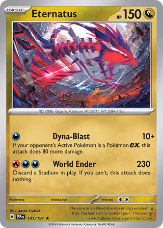 Eternatus 141/191 Pokemon card