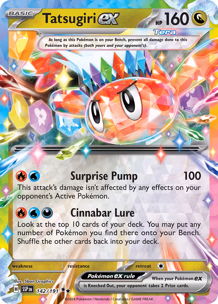 Tatsugiri ex 142/191 Pokemon card
