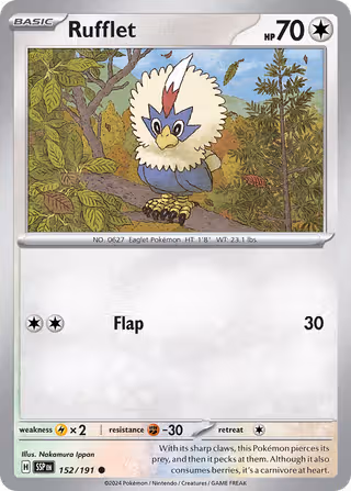 Rufflet 152/191 Pokemon card
