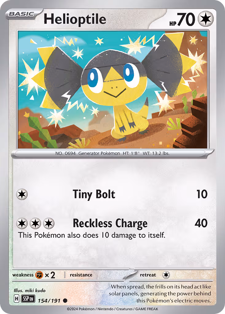 Helioptile 154/191 Pokemon card