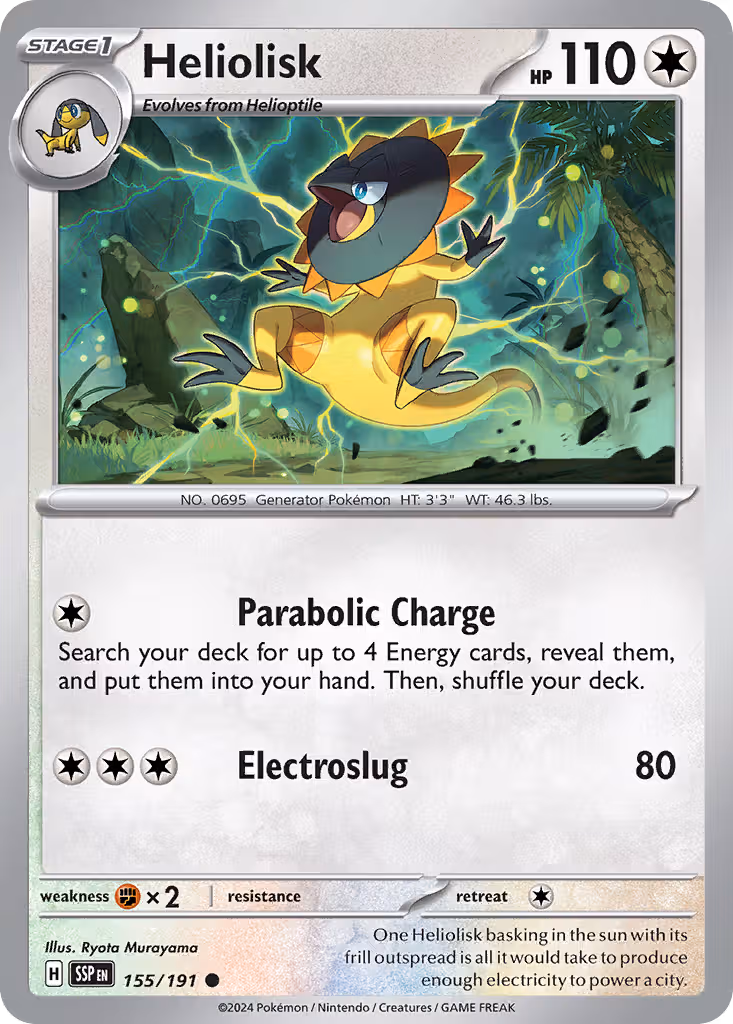 Heliolisk 155/191 Pokemon card