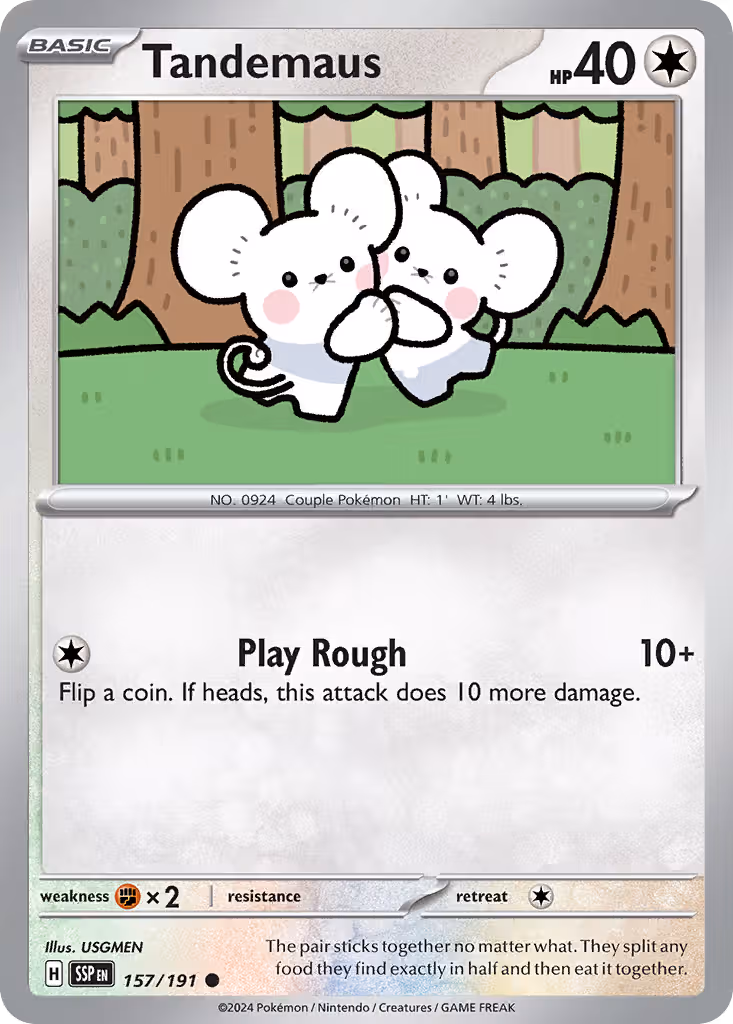 Tandemaus 157/191 Pokemon card