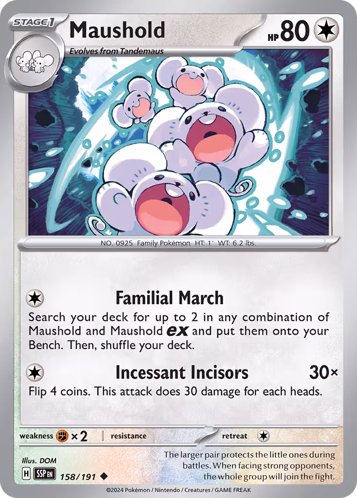 Maushold 158/191 Pokemon card