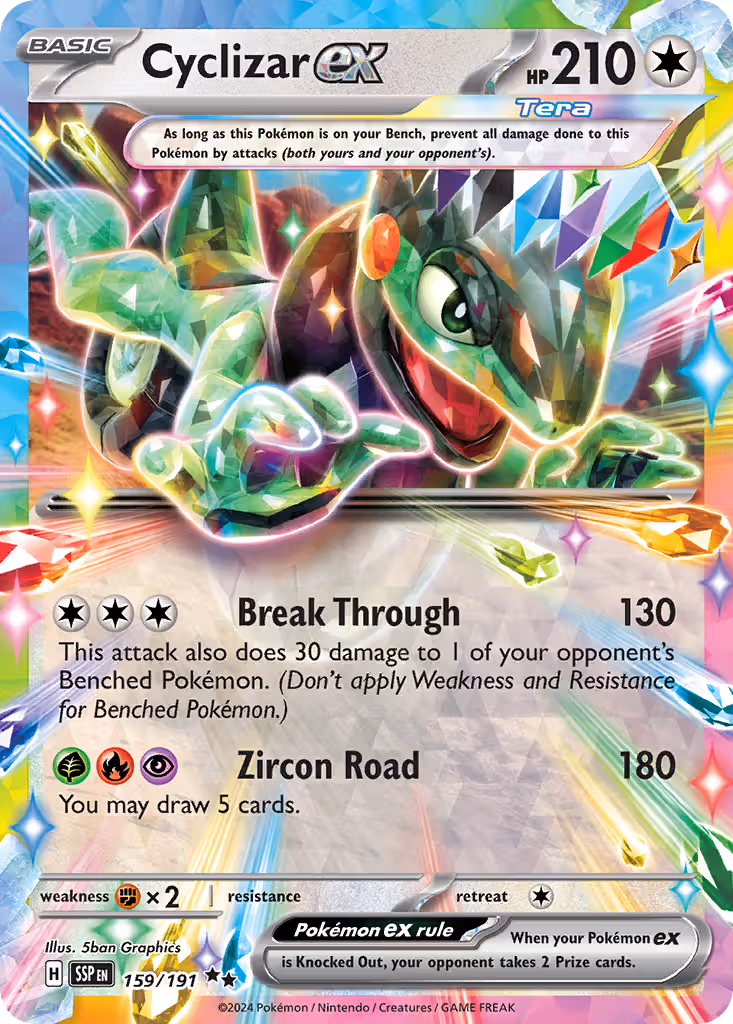 Cyclizar ex 159/191 Pokemon card