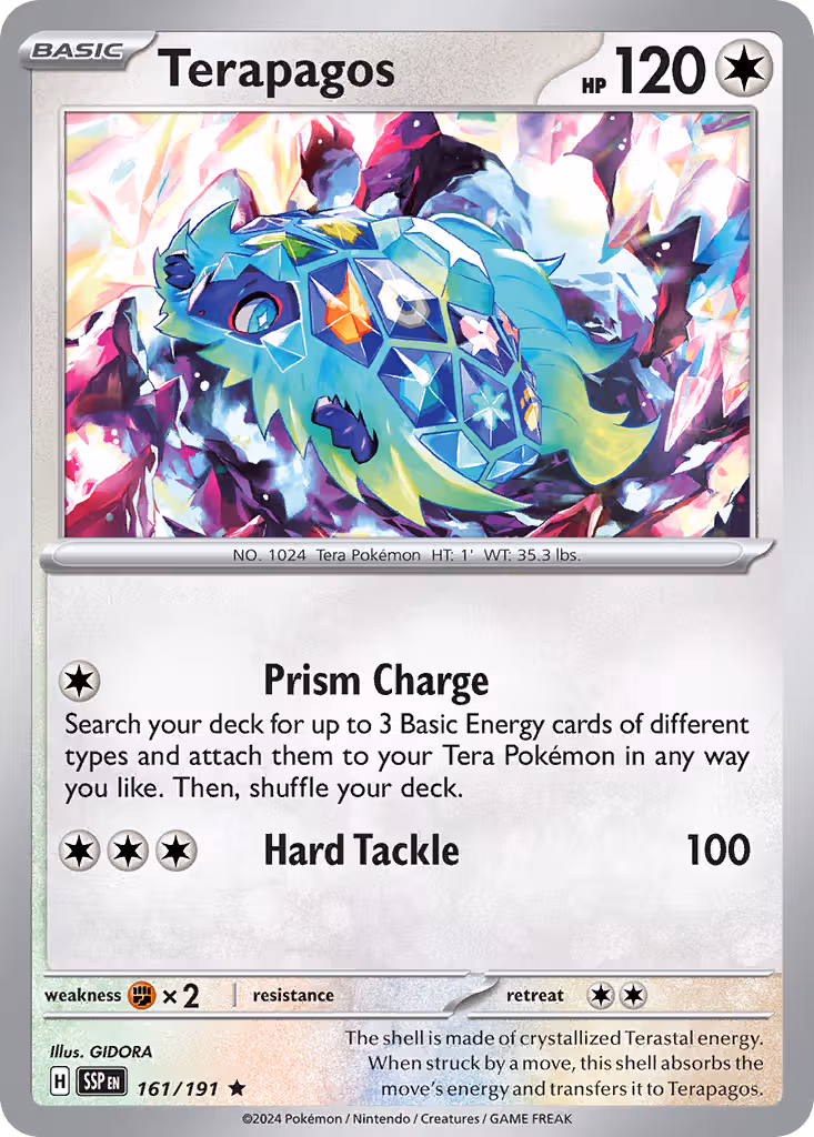 Terapagos 161/191 Pokemon card