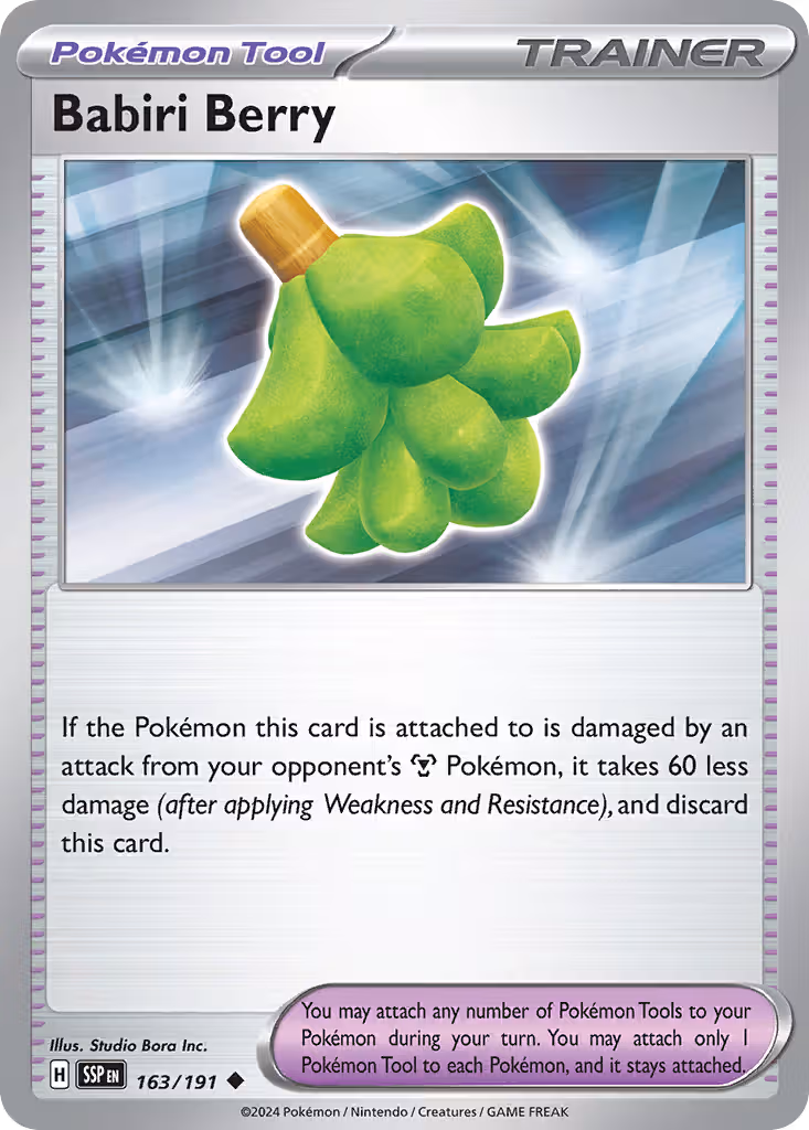 Babiri Berry 163/191 Pokemon card