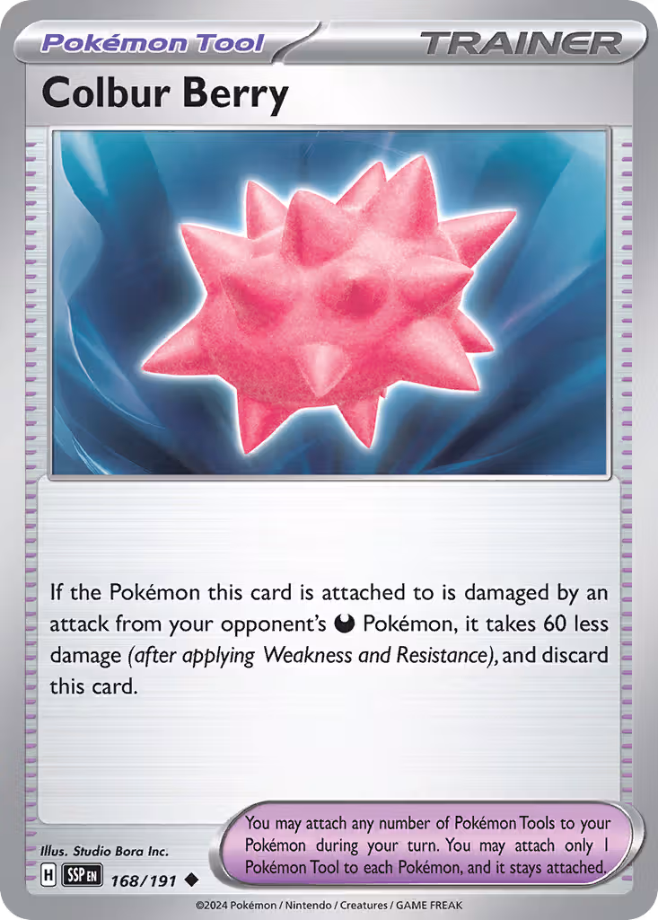 Colbur Berry 168/191 Pokemon card