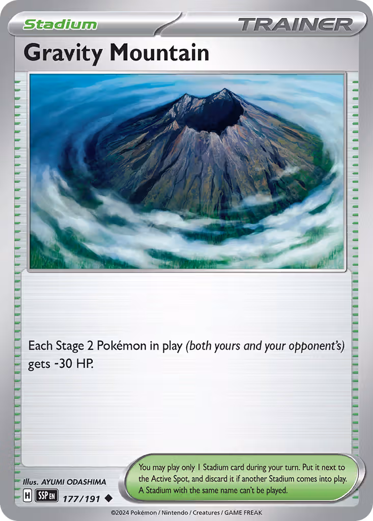 Gravity Mountain 177/191 Pokemon card