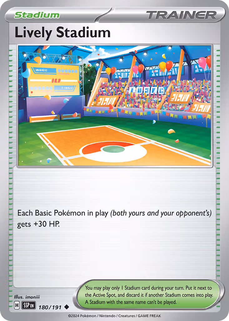 Lively Stadium 180/191 Pokemon card