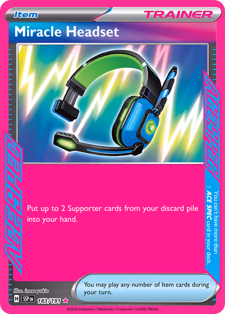 Miracle Headset 183/191 Pokemon card