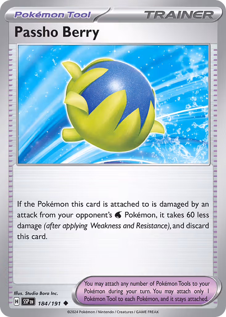 Passho Berry 184/191 Pokemon card