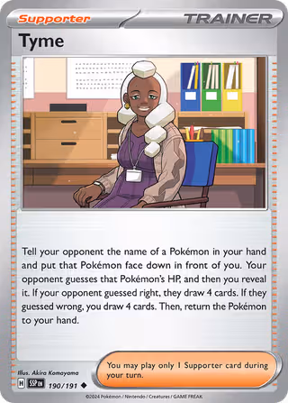 Tyme 190/191 Pokemon card