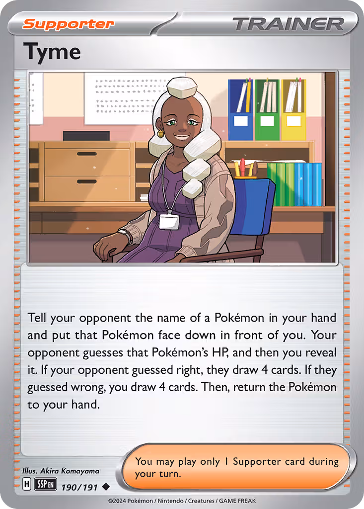 Tyme 190/191 Pokemon card