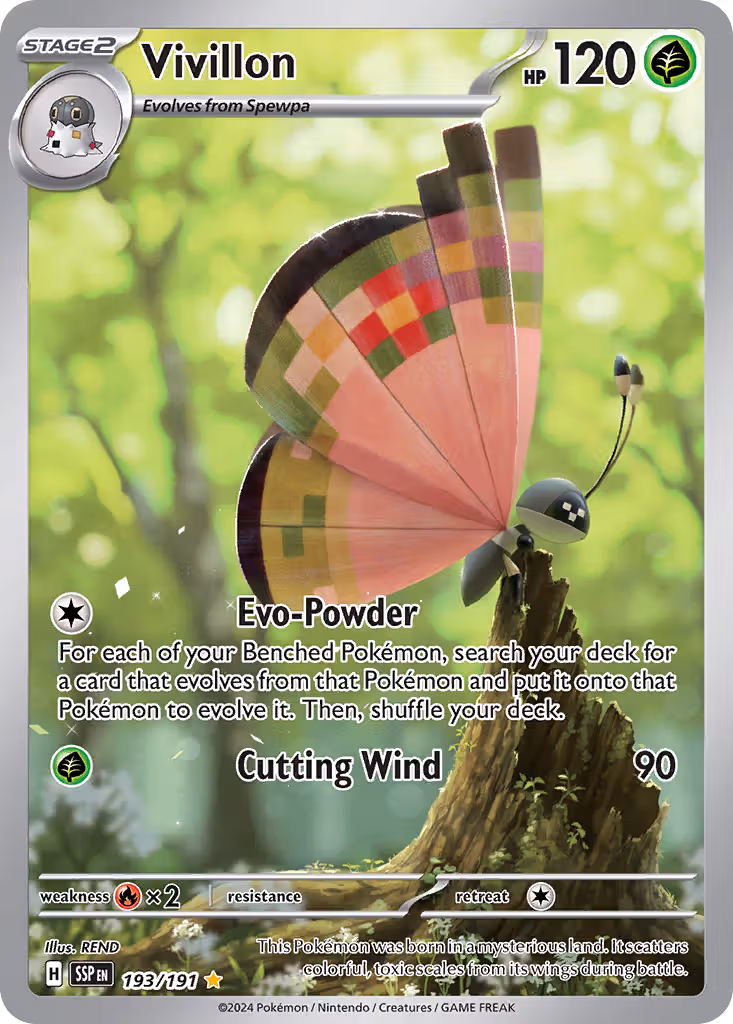 Vivillon 193/191 Pokemon card