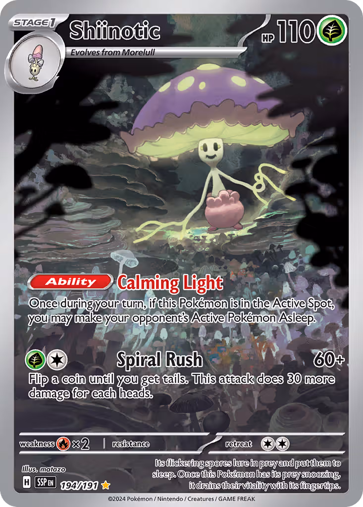 Shiinotic 194/191 Pokemon card