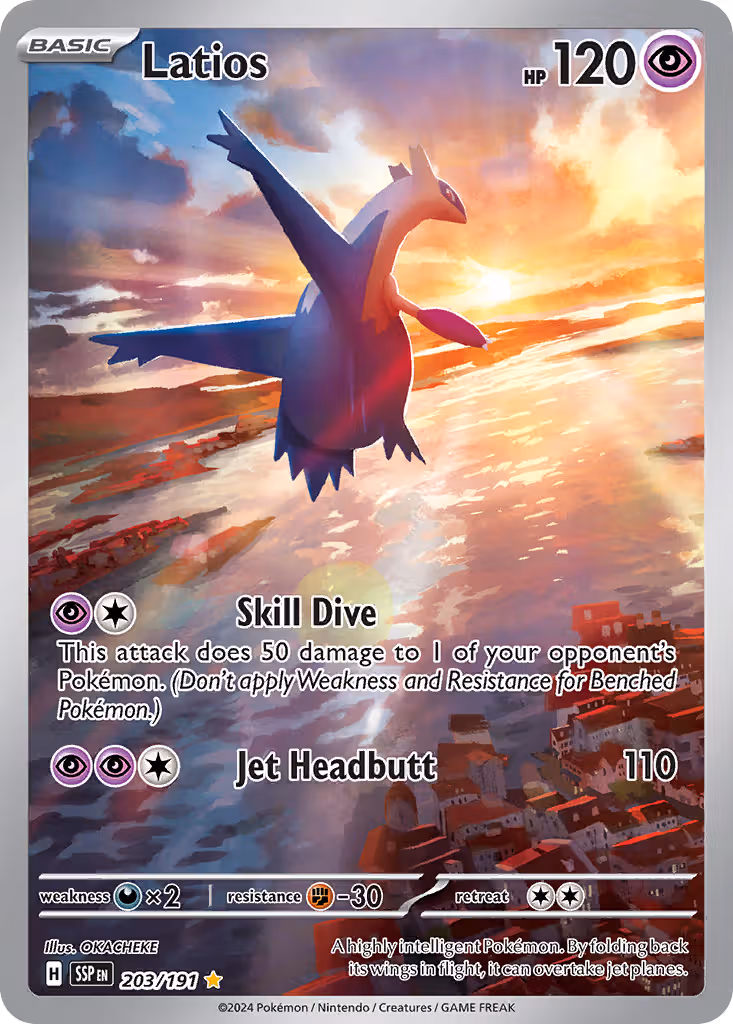 Latios 203/191 Pokemon card