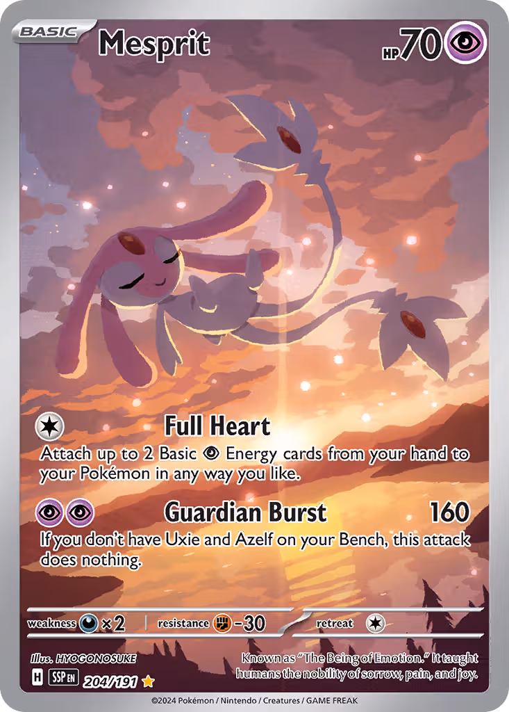 Mesprit 204/191 Pokemon card