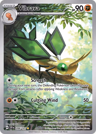 Vibrava 206/191 Pokemon card