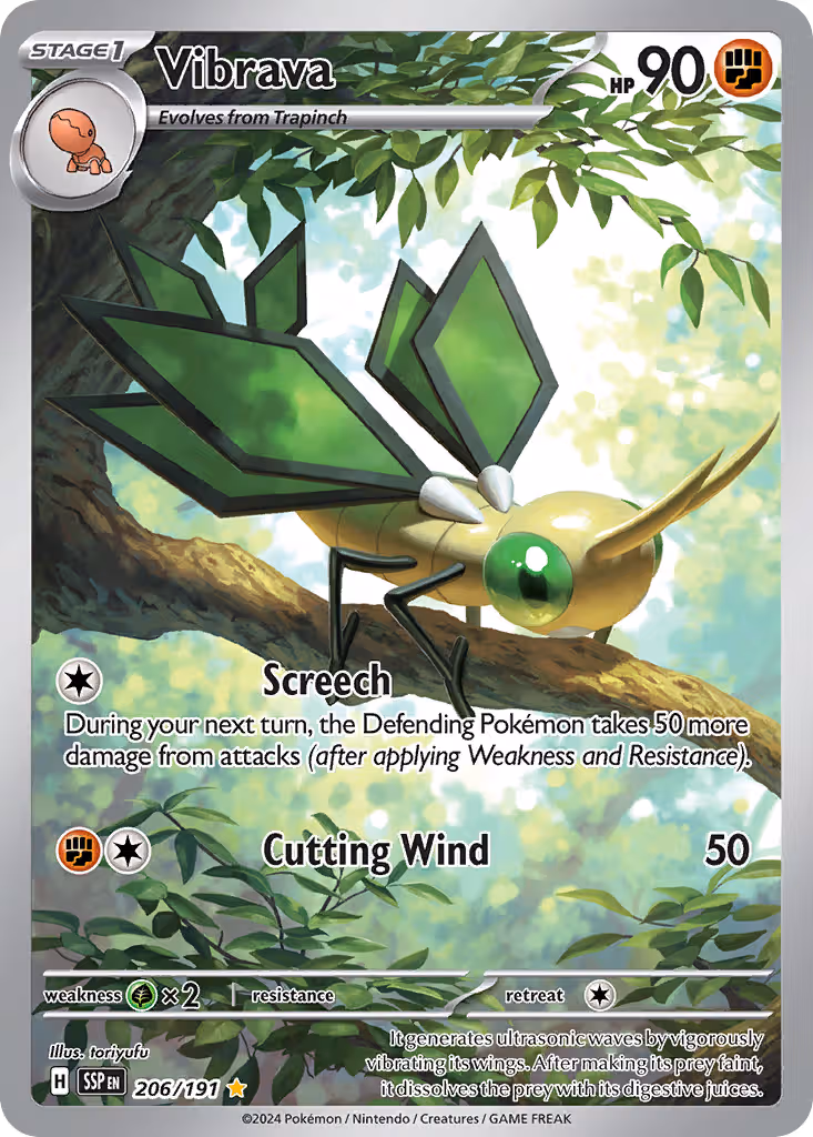 Vibrava 206/191 Pokemon card