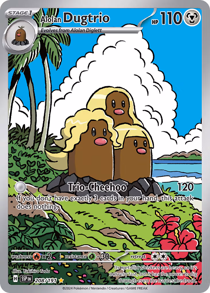 Alolan Dugtrio 208/191 Pokemon card