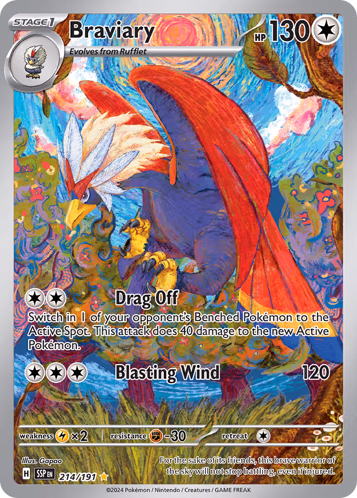 Braviary 214/191 Pokemon card
