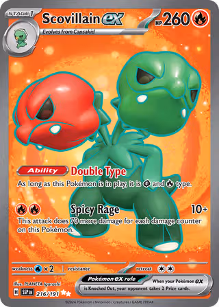 Scovillain ex 216/191 Pokemon card