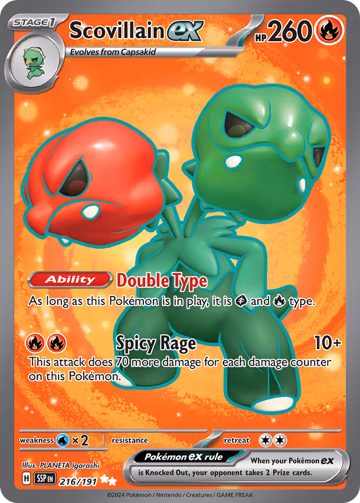 Scovillain ex 216/191 Pokemon card