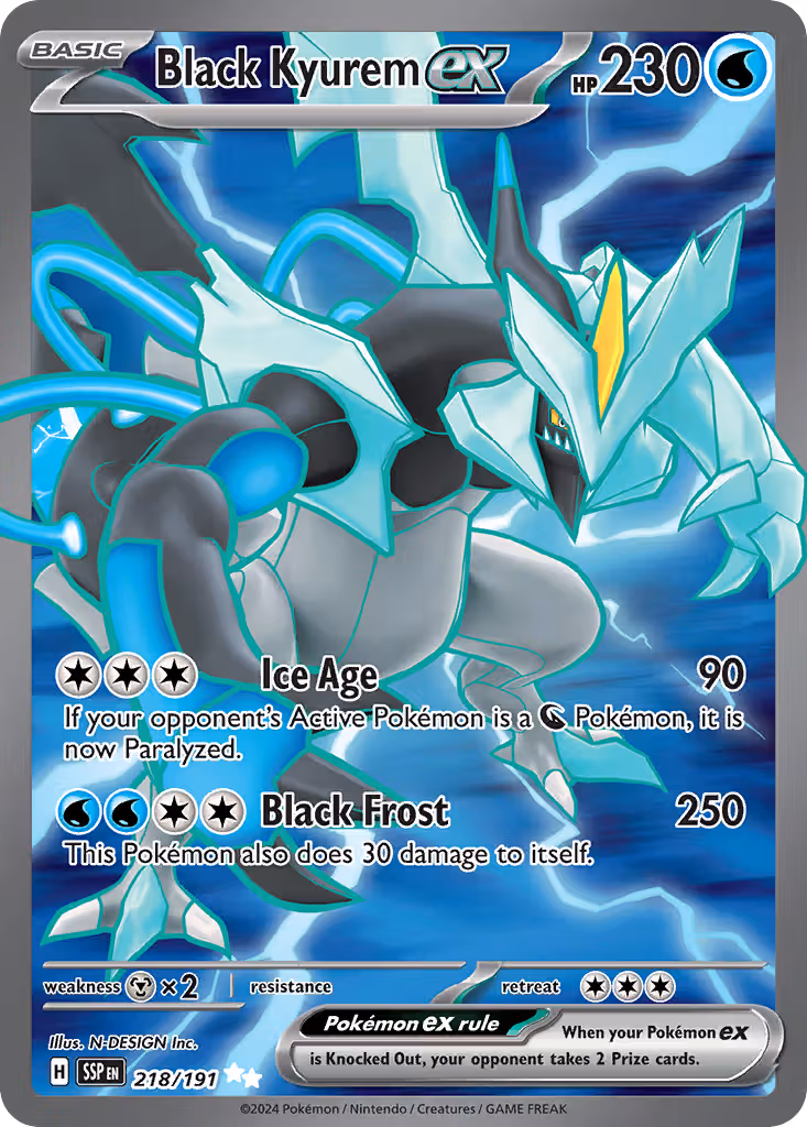 Black Kyurem ex 218/191 Pokemon card