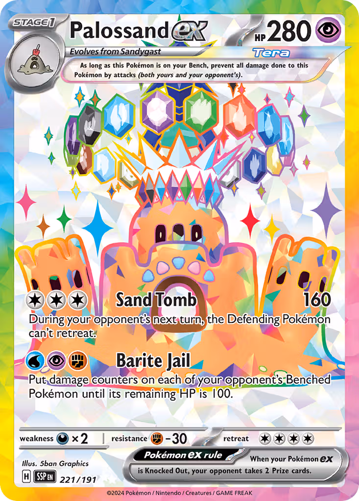 Palossand ex 221/191 Pokemon card