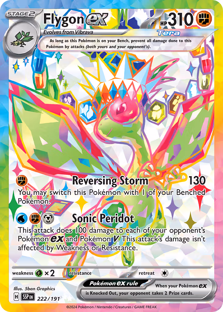 Flygon ex 222/191 Pokemon card