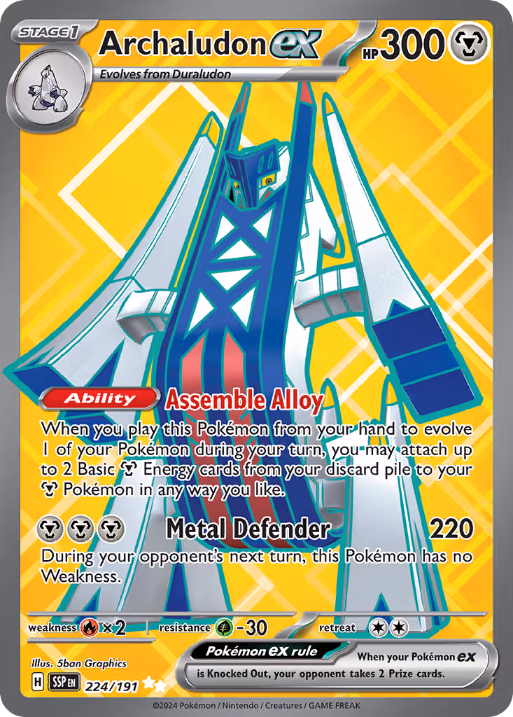 Archaludon ex 224/191 Pokemon card