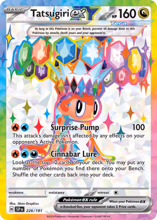 Tatsugiri ex 226/191 Pokemon card