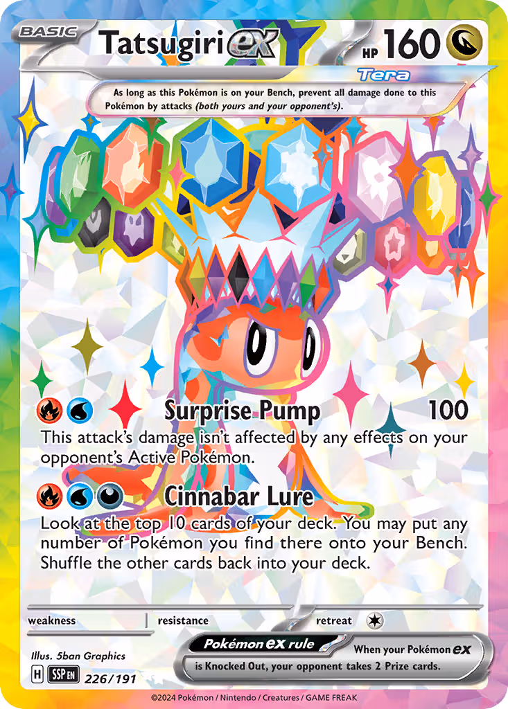 Tatsugiri ex 226/191 Pokemon card
