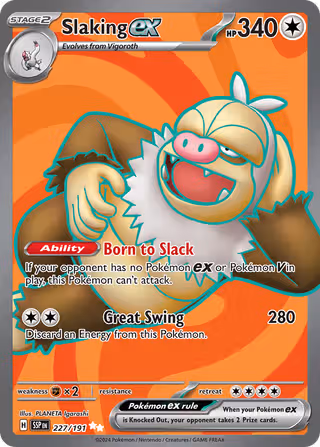 Slaking ex 227/191 Pokemon card
