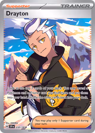 Drayton 232/191 Pokemon card
