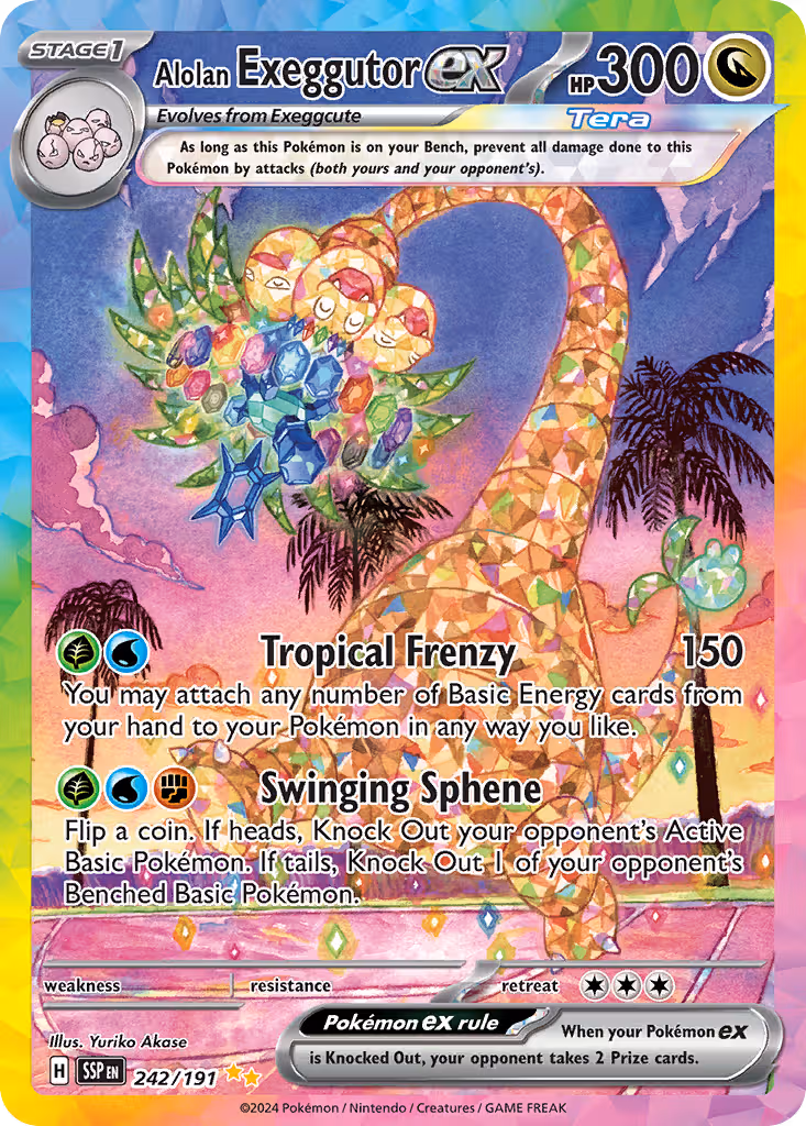 Alolan Exeggutor ex 242/191 Pokemon card