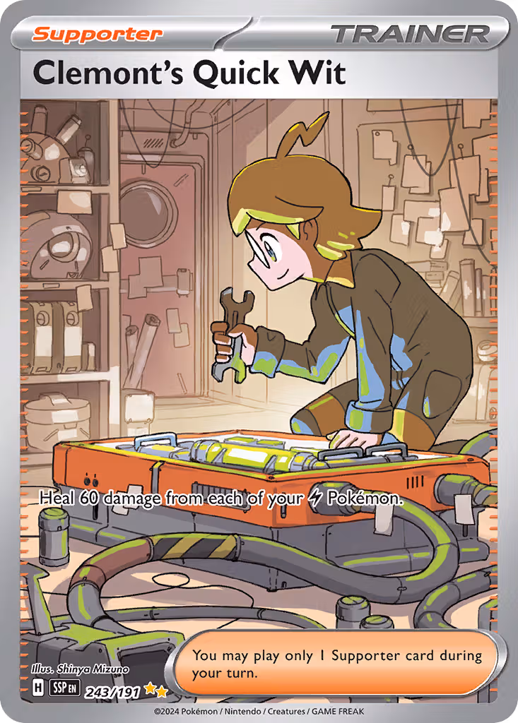 Clemont's Quick Wit 243/191 Pokemon card