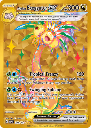 Alolan Exeggutor ex 248/191 Pokemon card
