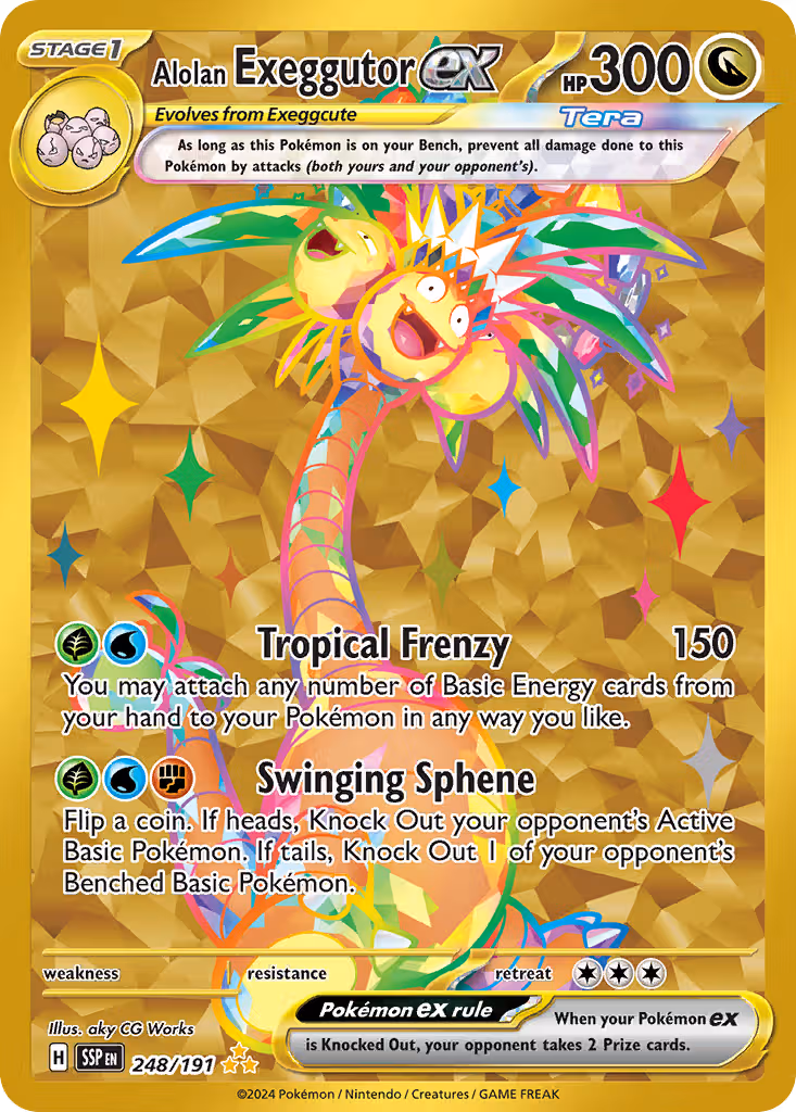 Alolan Exeggutor ex 248/191 Pokemon card