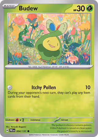 Budew 4/131 Pokemon card
