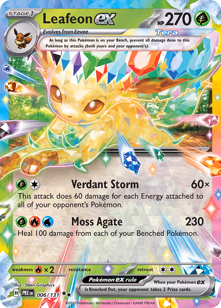 Leafeon ex 6/131 Pokemon card