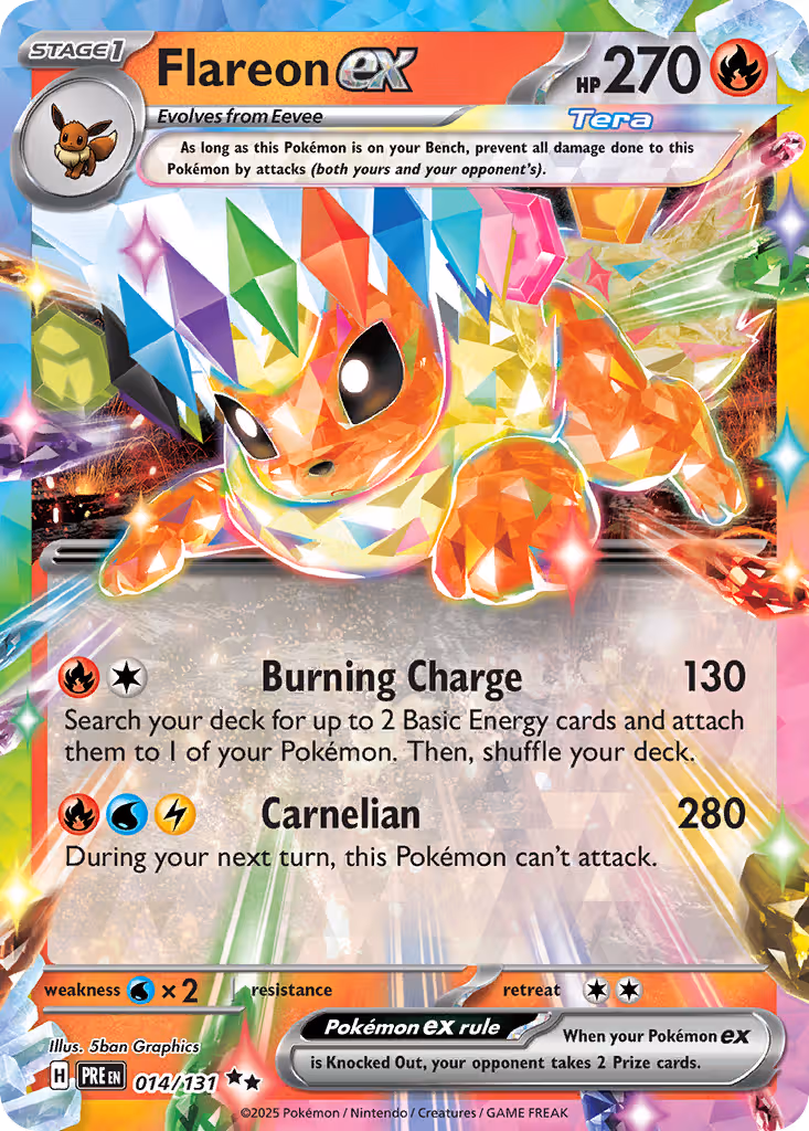 Flareon ex 14/131 Pokemon card