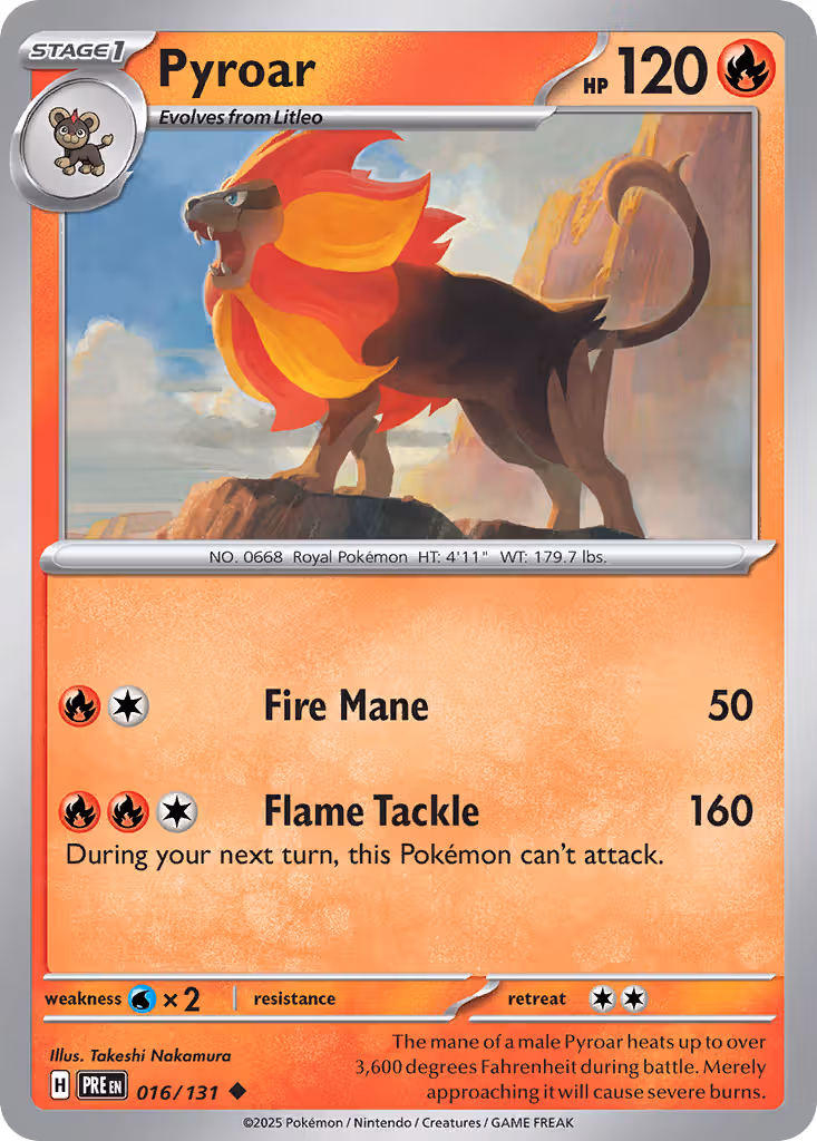 Pyroar 16/131 Pokemon card
