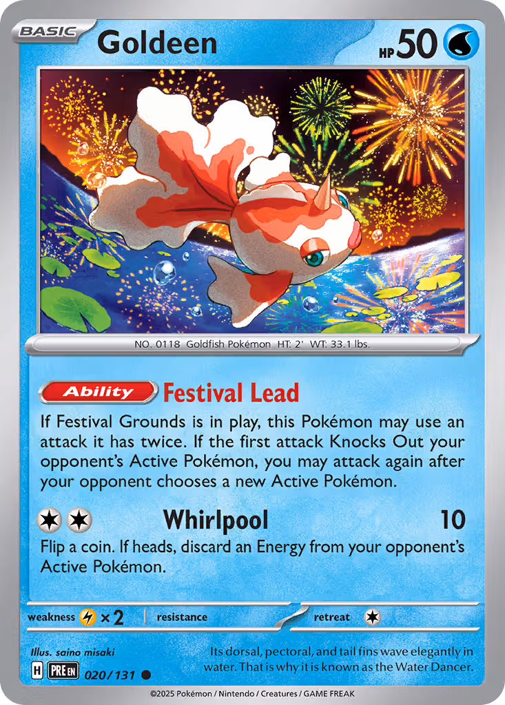 Goldeen 20/131 Pokemon card