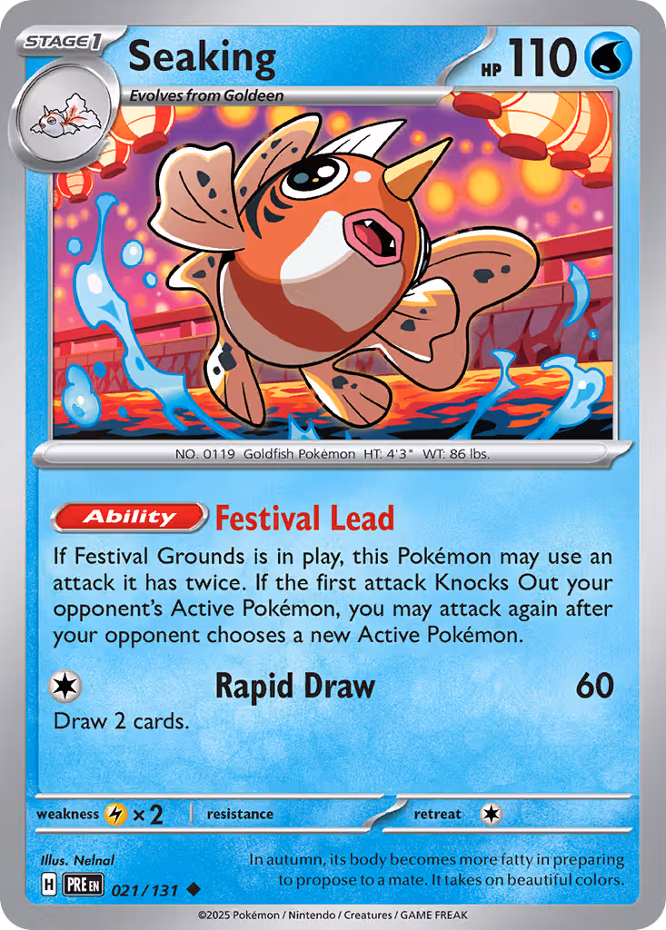 Seaking 21/131 Pokemon card