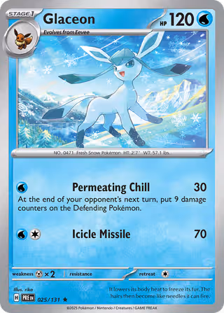 Glaceon 25/131 Pokemon card